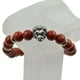 thumbnail image 4 of Pulseras Espaciadoras de Cabeza de Plata de jaspe Rojo Natural jinwen, 4 of 5