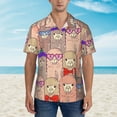 thumbnail image 2 of Susaid Cute Lamas Print Hawaiian Shirts for Men Women,Hawaiian Summer Short-Sleeve Casual Relaxed-Fit Button-Down,3X-Large, 2 of 7