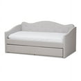 thumbnail image 2 of Baxton Studio Kaija Modern and Contemporary Fabric Daybed with Trundle, Beige/Gray, 2 of 7
