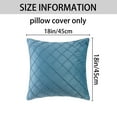 thumbnail image 5 of Unique Bargains Velvet Decorative Pillow Covers Geometric Textured Cushion Covers 2 Pcs Blue 18" x 18", 5 of 6