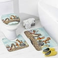 thumbnail image 4 of Winnie The Pooh 4 Pcs Shower Curtain Sets with 12 Hooks Non-Slip Rugs U-Shaped Bath Mat, Toilet Cover, Bathroom Sets with Shower Curtain And Rugs And Accessories, 4 of 8