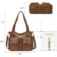 thumbnail image 5 of KL928 Soft PU Leather Crossbody Bag Purses Multi Pockets Handbags for Women, 5 of 6