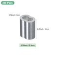 thumbnail image 3 of Uxcell 200 Pack Aluminum Crimping Loop Sleeves 3/32 inch Double Round Barrel Wire Rope Sleeves, 3 of 7