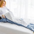 thumbnail image 6 of Cartoon Shark Sleeping Bag Pajamas Office Nap Shark Blanket Karakal High Quality Fabric Mermaid Shawl Blanket For Children, 6 of 11