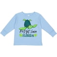 thumbnail image 3 of Inktastic Port St. Lucie, Florida Happy Sea Turtle Boys or Girls Long Sleeve Toddler T-Shirt, 3 of 5