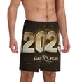 thumbnail image 2 of Naloa Happy New Year 2025 E Men's Short Pajama Pants, Pj Shorts, Lounge Comfort Shorts-Large, 2 of 6