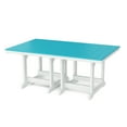 thumbnail image 2 of Wildridge Heritage 7-Piece 44"X72" Dining Set, Aruba Blue and White - Outdoor Weather Resistant Recycled Plastic Furniture for Patio, 2 of 5