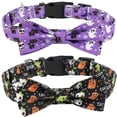 thumbnail image 1 of Collar para perro y gato de Halloween, 2 uds., con lazo, ajustable, cómodo, para perro de Halloween, 1 of 5
