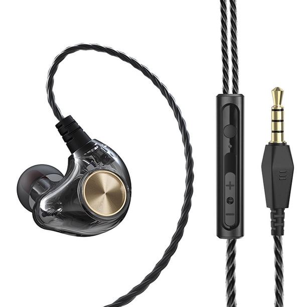 Auriculares Auriculares manos libres con cable de 3,5 mm Gancho para la oreja Auriculares deportivos portátiles para teléfono con micrófono, Negro Guardurnaity EL004954-01