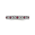 thumbnail image 3 of 1/5 Carat (Ctw) Lab Created Ruby Band Stackable Ring in Sterling Silver for Women, 3 of 6
