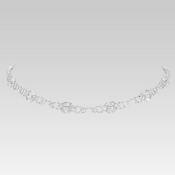 1928 Jewelry Vintage Swarovski Element Navette Link Necklace 15