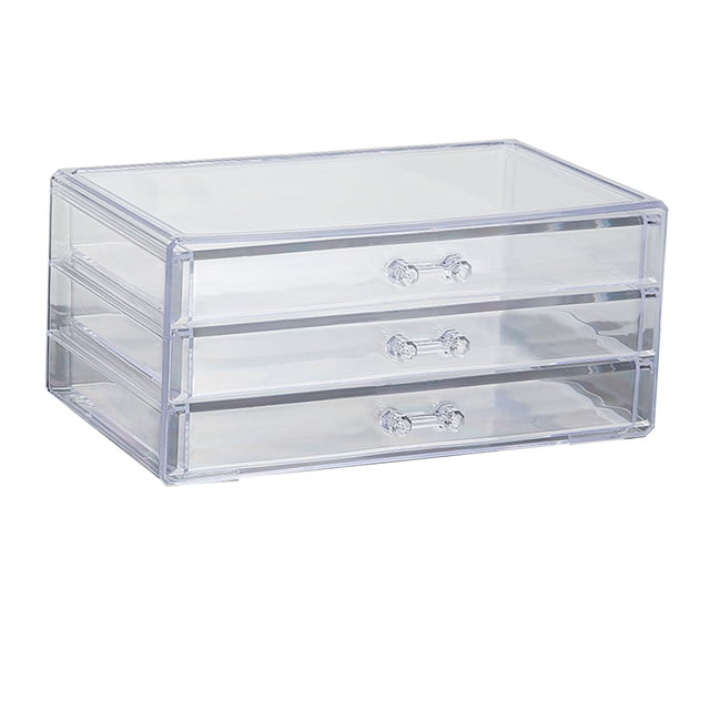 Caja De Almacenamiento Con Cajón Transparente, Organizador De Maquillaje Acrílico A Prueba De Polvo, Multiusos, De Gran Capacidad, Resistente Para Máscaras Y Productos Para El