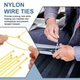 thumbnail image 4 of Uxcell 100Pcs 8 inch Length Cable Zip Ties Self-Locking Nylon Wire Tie Wraps Heavy Duty for Indoor and Outdoor Yellow, 4 of 6