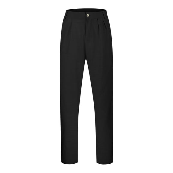 Men's Casual Wide Leg Pants Elastic Waist Comfortable Solid Color Loose Fit Breathable Stretchable Pocket Design Versatile Outdoor Mens Beach Pants Trousers Vacation Cargo Pants