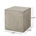 thumbnail image 3 of Ian Outdoor Lightweight Concrete Side Table, Light Gray, 3 of 7