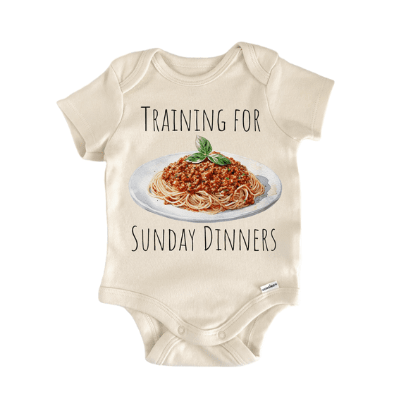 Italian Spaghetti Newborn Baby Bodysuit