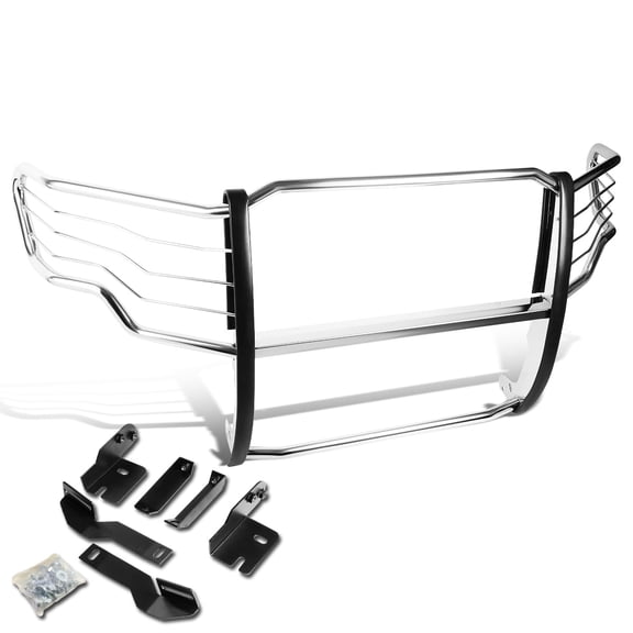 DNA Motoring For 09-14 Ford F150 Chrome Stainless Steel Full Front End Bumper Brush Grill Guard