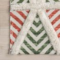 thumbnail image 5 of nuLOOM Raleigh High-Low Holiday Geometric Area Rug, 2' x 8', Red, 5 of 9