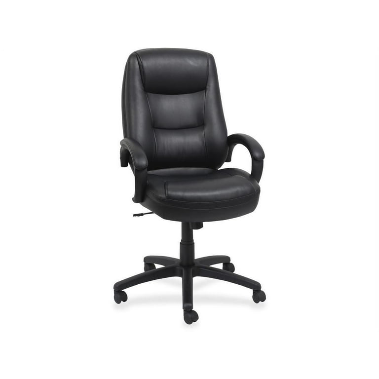 Lorell Westlake Series Executive High-Back Chair - Black Leather Seat - Black Polyurethane Frame - High Back - Black - 1 Each Lorell Westlake Series Executive High-Back Chair - Black Leather Seat - Black Polyurethane Frame - High Back - Black - 1 Each
