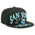 thumbnail image 3 of Men's New Era Black San Jose Sharks Oversized Vintage Arch 59Fifty Fitted Hat, 3 of 5