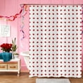 thumbnail image 5 of Fasiaou Valentines Shower Curtain, Heart Shower Curtain Valentines Shower Curtains for Bathroom, White Shower Curtain with Heart Design, Valentines Bathroom Decor for Valentine's Day,D, 5 of 6
