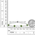 thumbnail image 2 of Gem Stone King 2.00 Ct Round Green Chrome Diopside 925 Sterling Silver Keren Hanan Women Adjustable Infinity Tennis Bracelet, 2 of 3