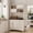 Antique White, variant on 71" Tall Bookcase with storage, 5-Tier Bookshelf with Door, Bookcase for Living Room Home Office, Black