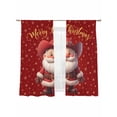 thumbnail image 7 of Red Santa Christmas Sheer Curtains 63 Inch Length 2 Panels Set, Western Cowboy Xmas Snowflake Voile Window Treatment Rod Pocket Curtains Sheers Drapes for Bedroom/Living Room/Kitchen 52x"63"x2, 7 of 7