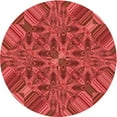 thumbnail image 1 of Ahgly Company Indoor Round Patterned Shocking Orange Area Rugs, 5' Round, 1 of 6