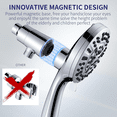 thumbnail image 6 of DTIG Magnetic Detachable Shower Head，High Pressure Handheld Showerhead with 10 Spray Modes（Sliver）, 6 of 9