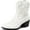 White, variant on Women's Embroidered Booties - Low Chunky Heel Ankle Boots with Round Toe for Fall