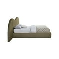 thumbnail image 5 of Meridian Furniture Everest Olive Green Boucle Fabric Queen Bed, 5 of 7