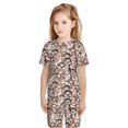 thumbnail image 5 of Balery Brown Sloth Conjunto de Pijama Infantil de Manga Corta con Estampado – Ropa de Dormir de Algodón Suave-X-Large, 5 of 5