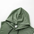 thumbnail image 5 of YLSDY Fashion Mens Hooded Tank Top Athletic Cut Off Sleeveless Gym Hoodies Running Summer Casual Work Out Clothes with Drawstring Army Green S, 5 of 6