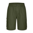 thumbnail image 5 of JIUKE Mens Shorts Knee Length Cargo Shorts High Waisted Fitted Solid Color Outdoor Hiking Shorts with Pockets, 5 of 7