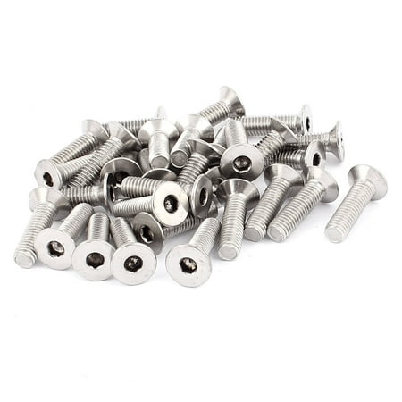 

Unique Bargains M8 x 30mm Countersunk Flat Head Hex Socket Screw Bolt DIN 7991 Silver Tone 25pcs