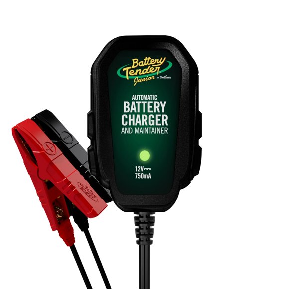 Battery Tender Junior 12V, 750mA Charger and Maintainer: Automatic 12V Powersports Battery Charger for Motorcycle, ATVs, and More - 021-012