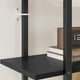 thumbnail image 3 of Estantería industrial de ratán de 5 niveles - Con gabinete y puerta - Estructura metálica robusta y estantes abiertos - Ideal para salón, dormitorio u oficina - Color: negro, 3 of 8