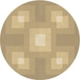 thumbnail image 1 of Ahgly Company Machine Washable Indoor Round Transitional Yellow Area Rugs, 6' Round, 1 of 7