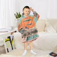 thumbnail image 6 of FORMRS Wearable Blanket Hoodie with Sleeves for Kids Cozy Flannel Sweatshirt, Retro UFO, 6 of 7