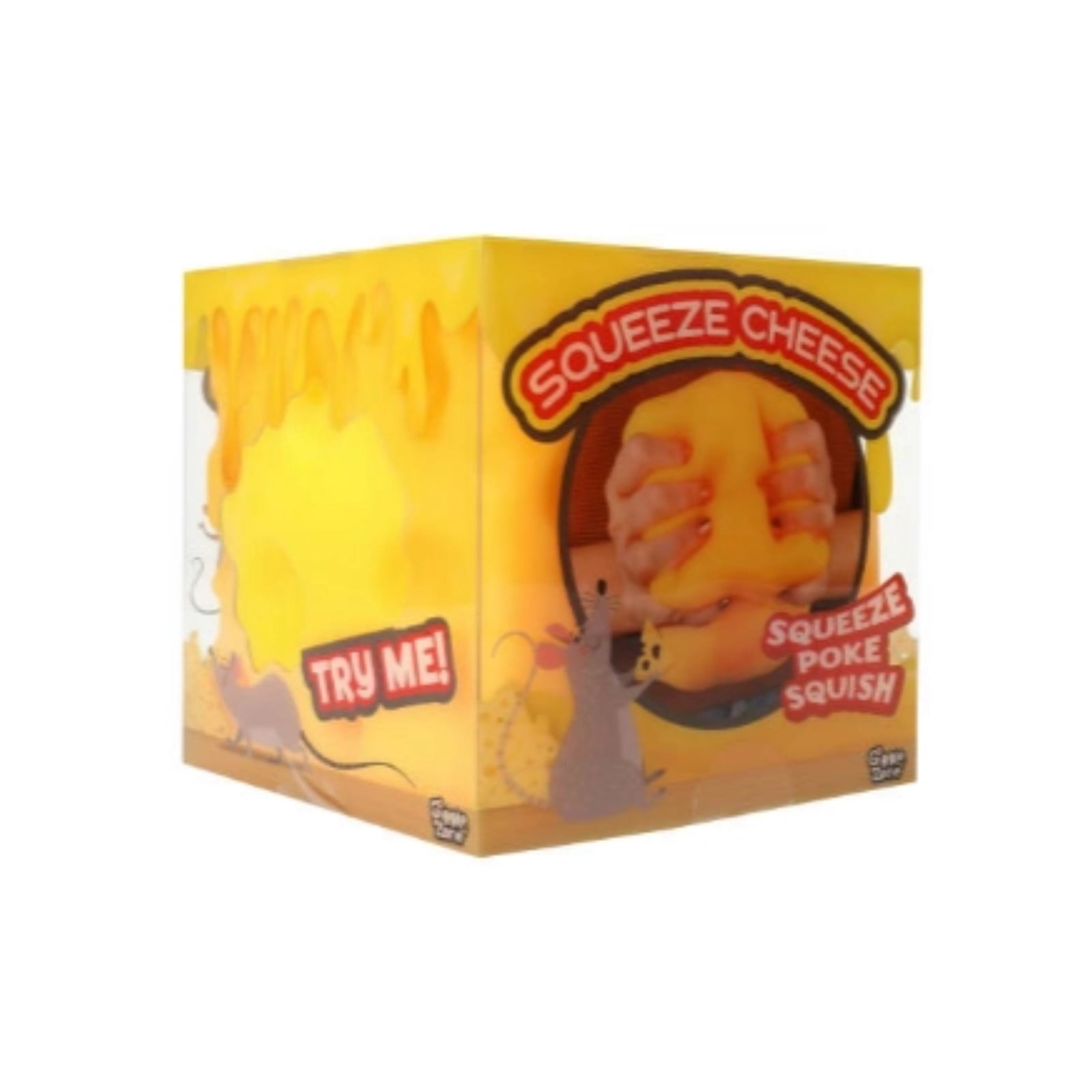 Squeezy Cheese Block Squishy Toy, 3" Ultra-Soft Slow Rising Jumbo Realistic Yellow Cheese Squeeze Toys, Stress Relief Fidget Toy for Adults, Focus & Relaxation