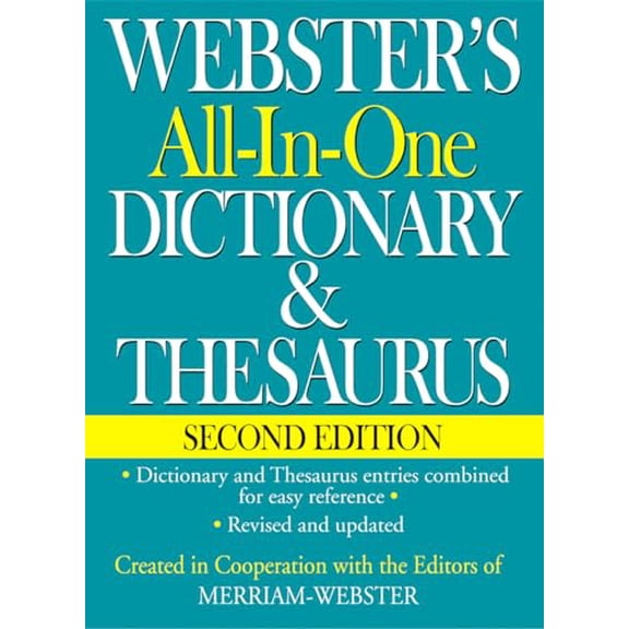 Pre-Owned Webster's All-In-One Dictionary & Thesaurus, Second Edition (Hardcover) 1596951478 9781596951471