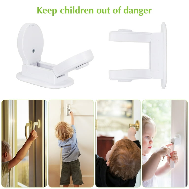 Improved Childproof Door Lever Lock (3 Pack) Prevents Toddlers from Opening  Doors. Easy One Hand Operation for Adults. Durable ABS with 3M Adhesive