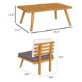 thumbnail image 5 of Roma 2pc Modular Outdoor and Table Set, Solid Wood, Gray, White, 5 of 6