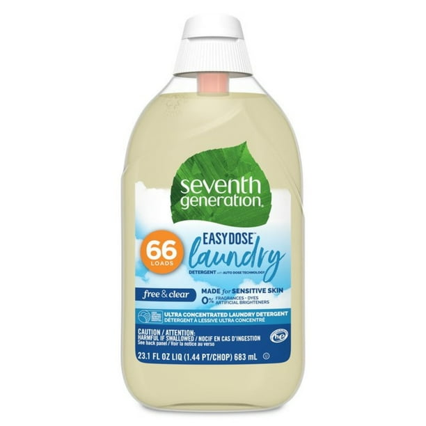 Seventh Generation Liquid Laundry Detergent Ultra Concentrated EasyDose, Free and Clear Scent