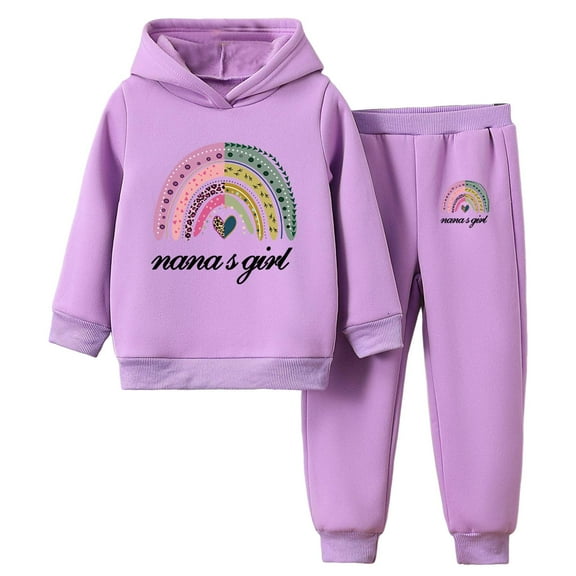 HCNTES Toddler Baby Boy Clothes Set Fall Winter Sweat Suit Outfit Cute Sweatshirt & Long Pant Sets(Q207-Purple,5-6 Years)