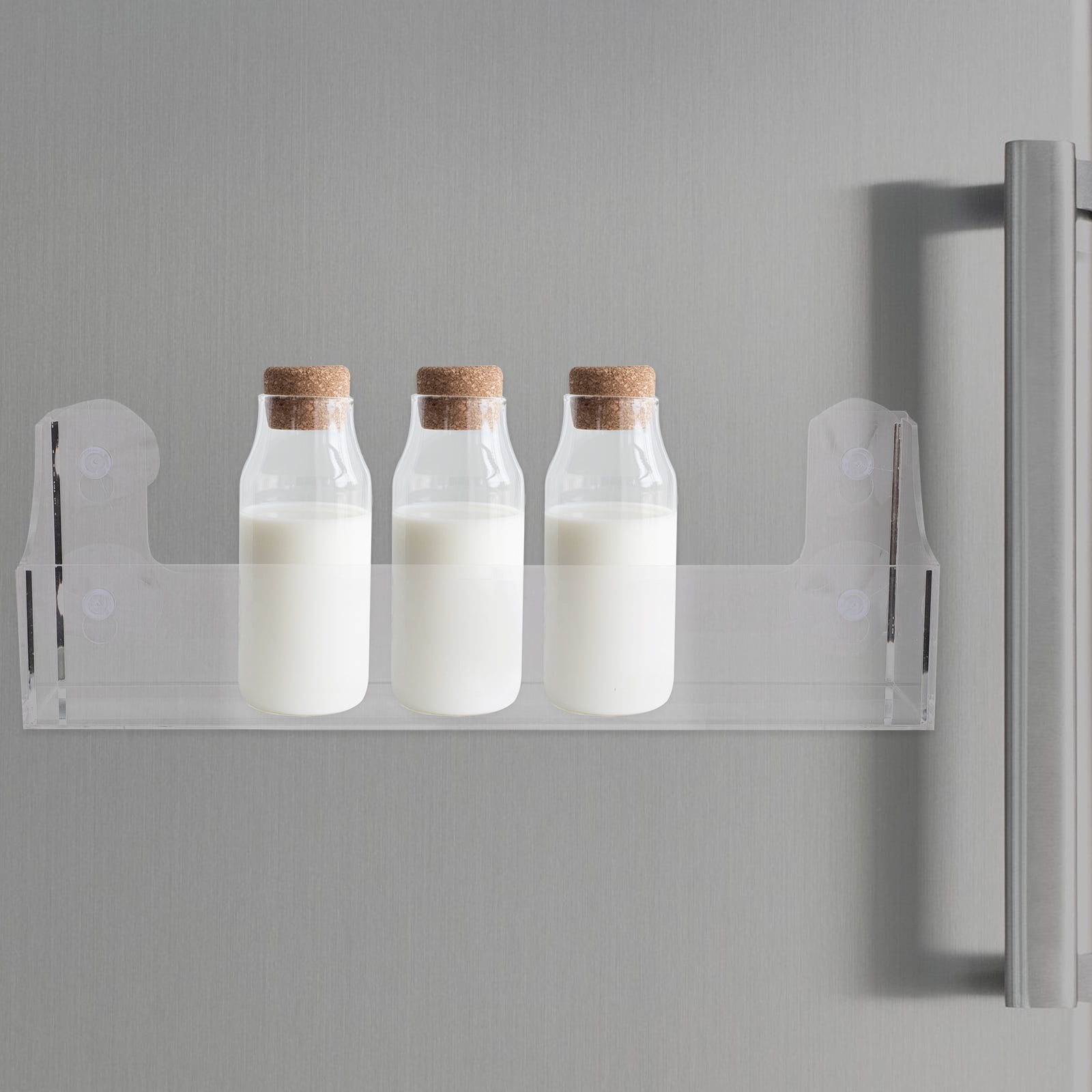 Raindrops Clear Acrylic Cup Refrigerator Rack Organizer, Hanging Drink Storage Bin for Home Kitchen and Store Fridges