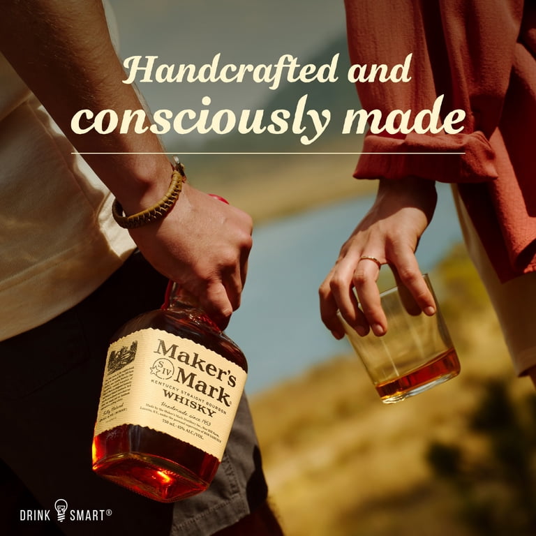 Maker's Mark, Straight Bourbon Whisky, 750 ml, 45% ABV - Walmart.com