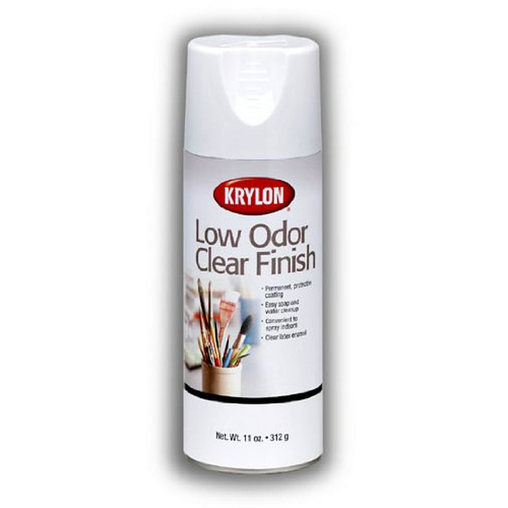 Krylon Low Odor Spray On Permanent Clear Gloss Finish Can Be Used
