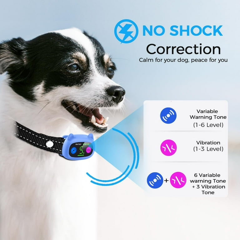 Dog Bark Collar Smart Bark Collar for Small Medium Dogs Automatic No Shock Anti Barking Training Collar Rechargeable No Bark Collar. Stop Barking Noise. Vibrating Collars for Small Breed Walmart